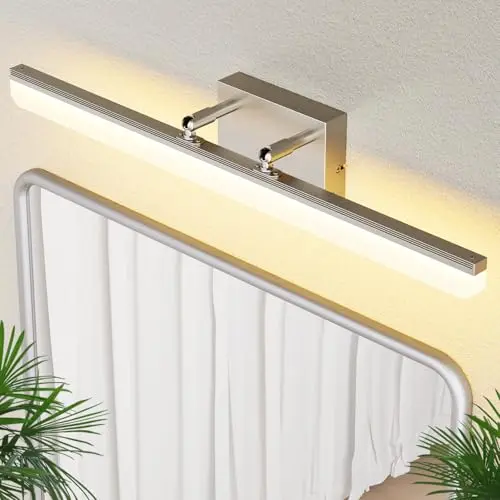 KELIDEN brushed nickel bathroom vanity light bar with adjustable color temperature and dimmable driver