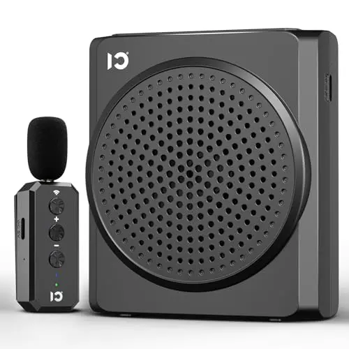 SHIDU 18W portable voice amplifier with wireless lavalier microphone