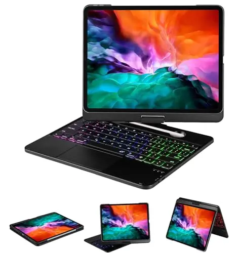 LENRICH keyboard case with 360-degree rotation for iPad Pro 12.9