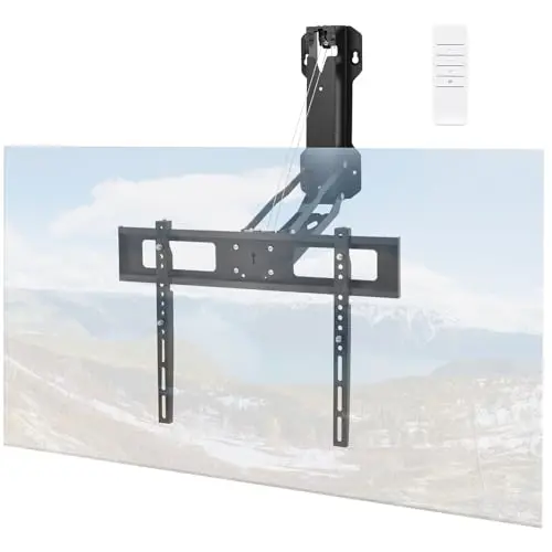 Roboticious black electric motorized TV wall mount
