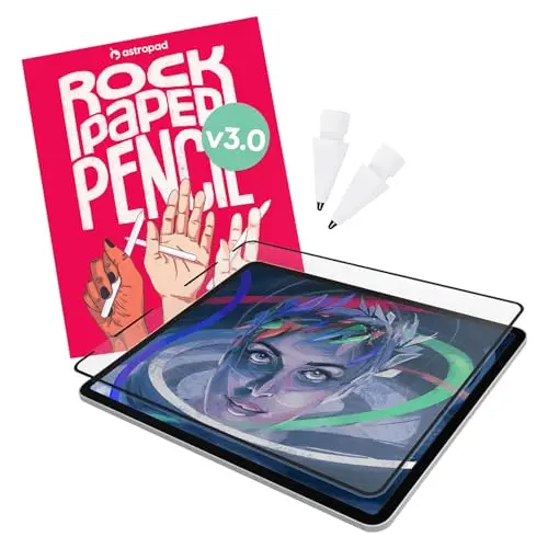 Astropad Rock Paper Pencil detachable screen protector and Apple Pencil tips