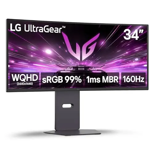 LG 34-inch Ultragear curved WQHD gaming monitor