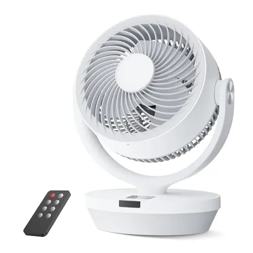 PNTCK black air circulator fan with remote and AI mode
