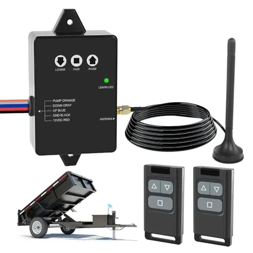 NeaLia Waterproof Wireless Dump Trailer Remote Control Kit with magnetic antenna