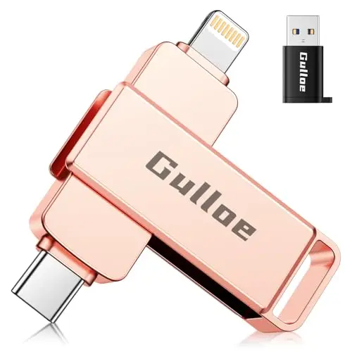 Gulloe 512GB Rose Gold Flash Drive for iPhone