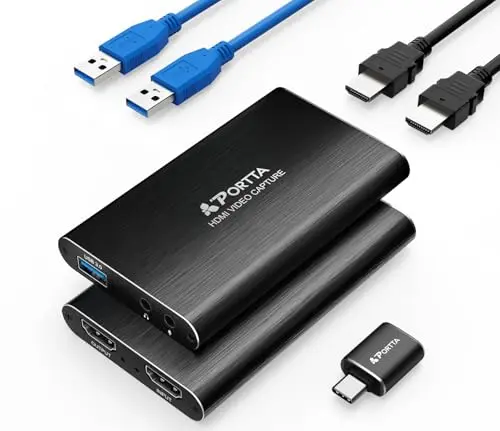 Portta HDMI video capture card with 4K loop-out for streaming