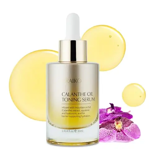 VRAIKO Gua Sha Face Oil Serum bottle with Calanthe Orchid extract