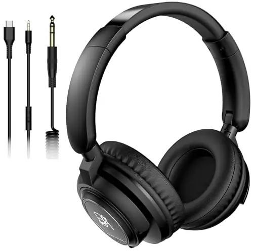 BeAttack wired over-ear studio headphones with Type-C cable