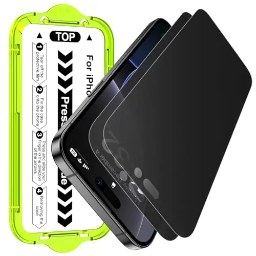 Esanik 2-Pack Matte Privacy Anti-Spy Screen Protector for iPhone 16 Pro Max