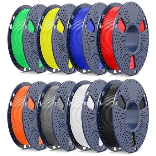 SUNLU PLA+2.0 filament bundle with eight multicolor spools