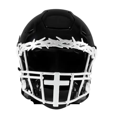 SLEEFS Decorative Faith Cross Crown of Thorns Facemask for Riddell SpeedFlex display