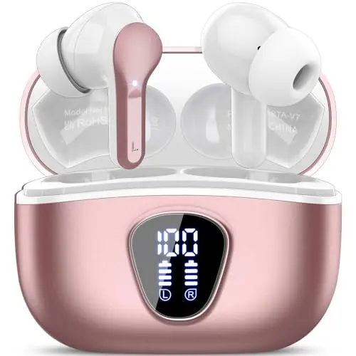 BESNOOW I53 rose gold wireless earbuds