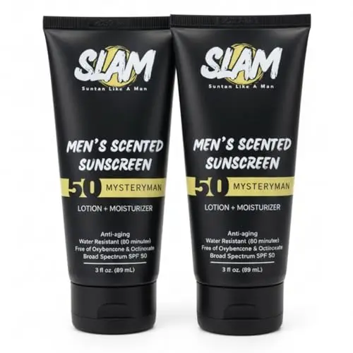 SLAM Men's Sunscreen Lotion double pack with modern packaging