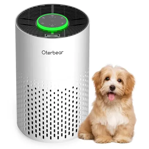 Oterbear 4000B white cylindrical air purifier for home.