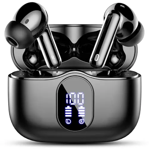 Btootos A90 Pro wireless earbuds with LED display case