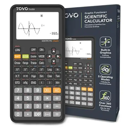 TOVO TS-259 Scientific Calculator with Graphic Functions and 3-inch screen