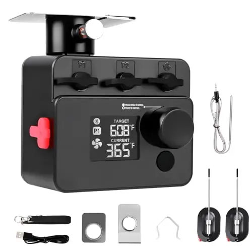 Acesidn Bluetooth BBQ Temperature Controller with digital display and probes