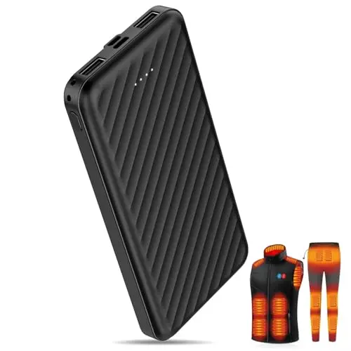 CHHID slim black 10000mAh budget power bank for heated vests