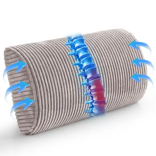 HIGOGOGO gel memory foam lumbar support pillow on a recliner chair
