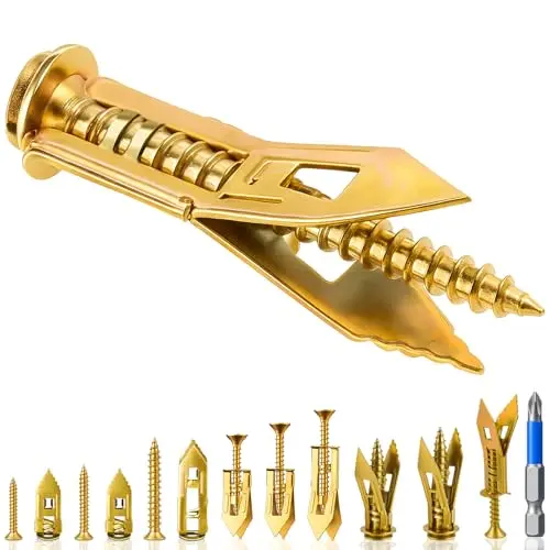 JuiceSavvy 81-piece multi-size self-drilling drywall anchor kit