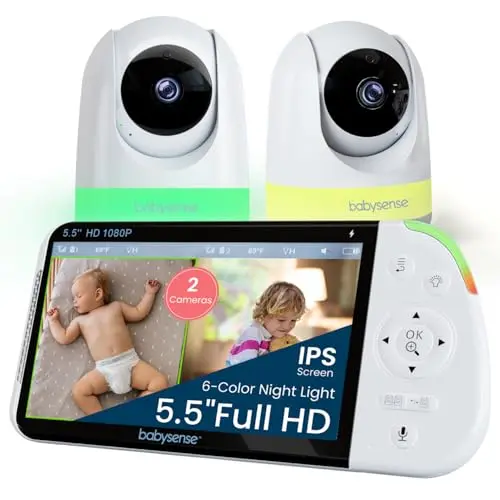 Babysense MVPRO Full HD 5.5-inch split-screen baby monitor
