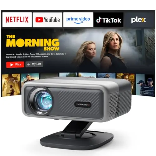 AuKing H10 outdoor cinema projector with high brightness and auto focus
