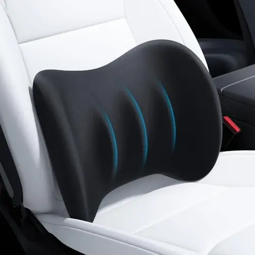 Wigoo ergonomic lumbar support pillow with curved design on a seat