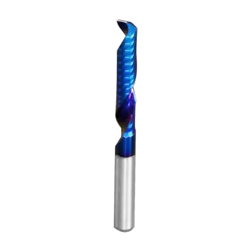 HZBIAO O single flute router bit with NACO coating for acrylic mirror finish