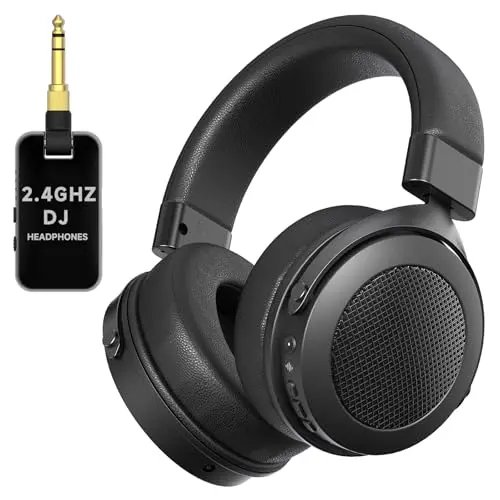 Rumoon Captain 500 2.4GHz wireless studio headphones for bass guitar with dongle