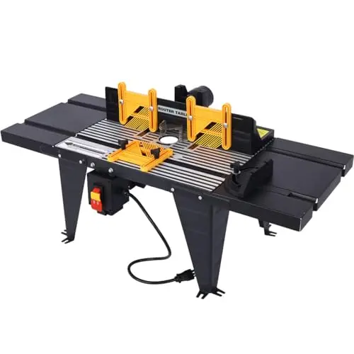 CWKISS orange aluminum router table with extension wings