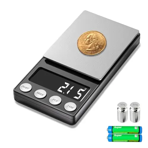 SKEAP compact digital coin scale with calibration weight