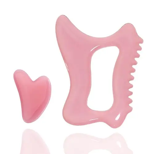 iunxkmi pink resin body gua sha tool for cellulite removal and lymphatic drainage