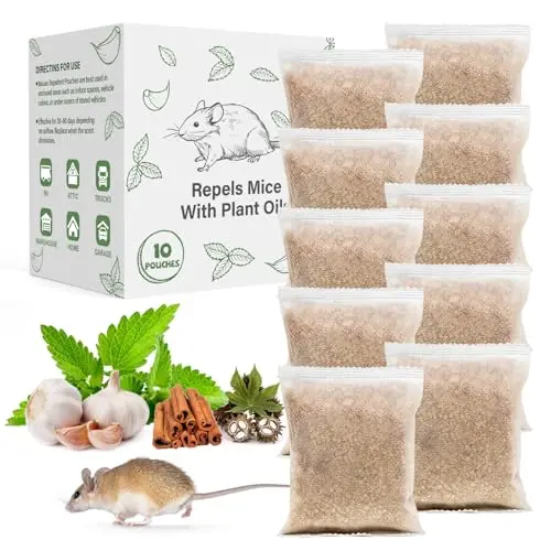Pest Repellent pouches in mesh bags for mice and rodent control