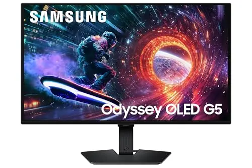 Samsung 27-inch OLED gaming monitor with slim stand