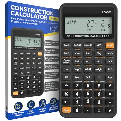 ROATEE black handheld construction calculator