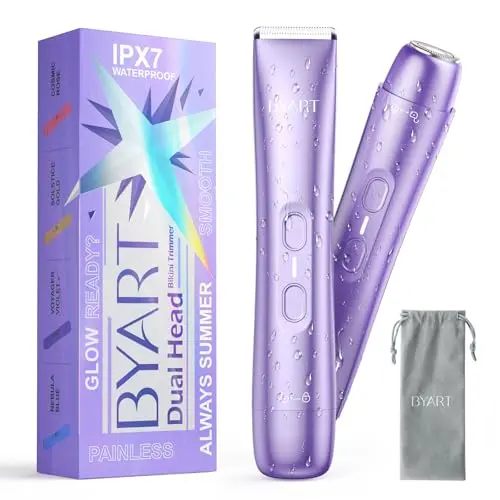 BYART Voyager Violet Dual Head Bikini and Facial Hair Trimmer