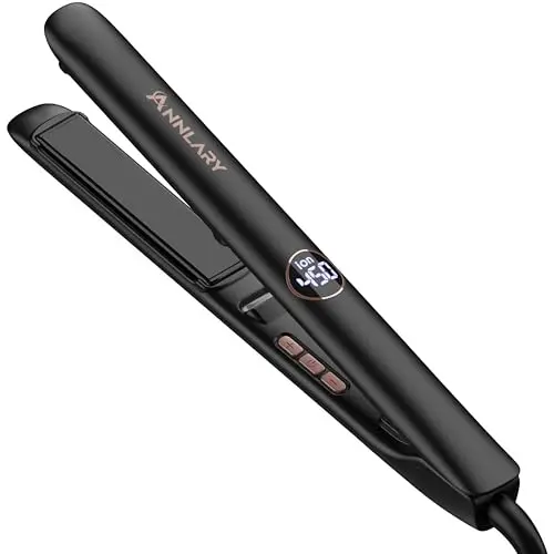 ANNLARY 1 inch titanium ceramic hair straightener and curler 2 in 1