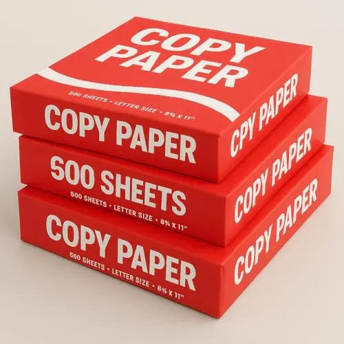 Generic white multi-use copy paper 3-ream case
