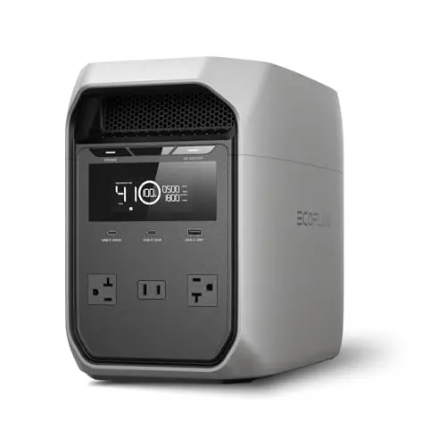 EF ECOFLOW DELTA 3 Classic portable power station with large display and multiple ports