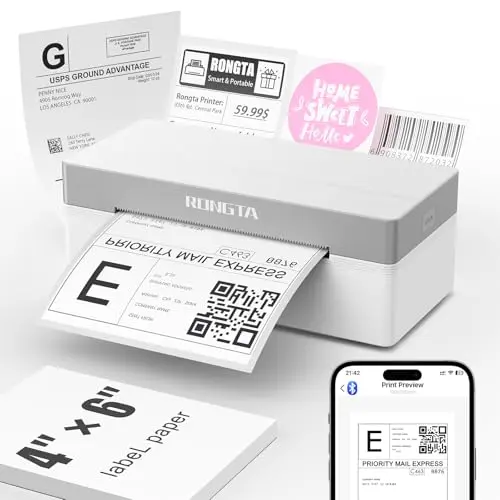 Rongta RP425 Wireless Bluetooth Thermal Label Printer for 4x6 shipping labels