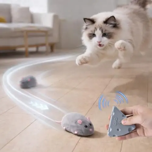 Pet Prime rechargeable automatic moving mouse cat toy