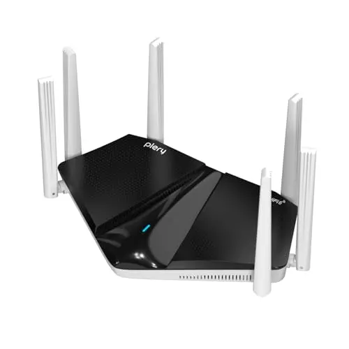 PLERY AX3000 WiFi 6 router with six high-gain antennas