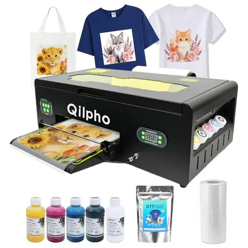 Qilpho A3 DTF printer with white ink circulation system