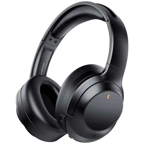 Vonaural upgraded hybrid active noise cancelling wireless headphones in black.