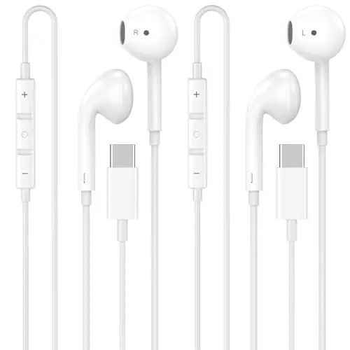 FUHAYA 2-Pack USB C Wired Headphones