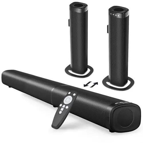 Puriom detachable soundbar in black