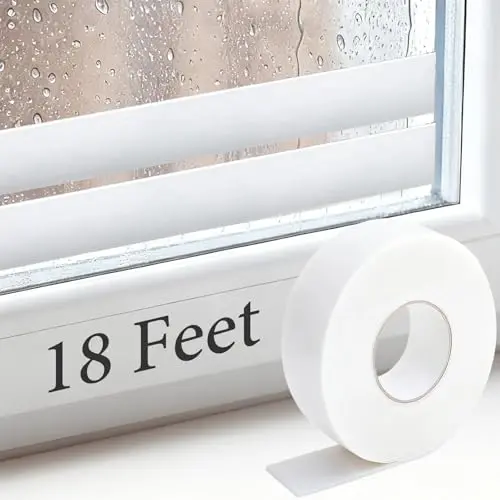 FUYITE white 18-foot long window condensation absorption tape roll