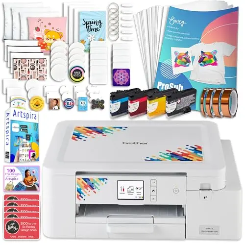 Brother SP-1 Sublimation Printer Starter Bundle with inks and blanks