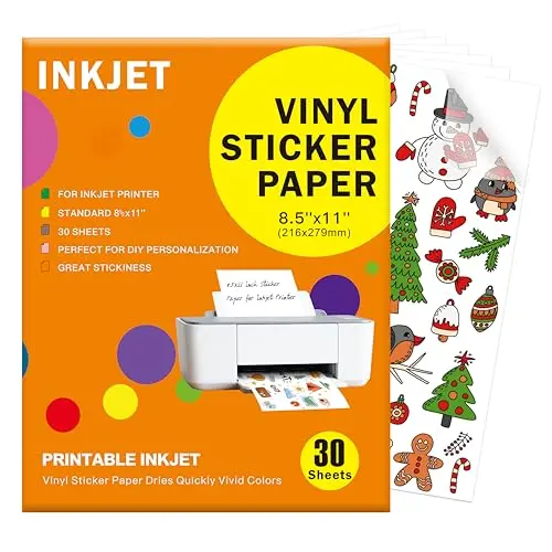 Veicevol high gloss clear printable vinyl sticker paper 30 sheets