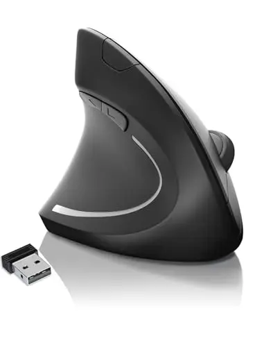 Lhome left-handed wireless ergonomic vertical mouse
